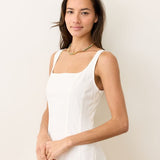 Denisse Hemp Mini Dress (White)