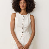 Charlie Longline Vest (Ticking Stripe)