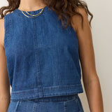 Quinn Denim Tank (Medium Wash)
