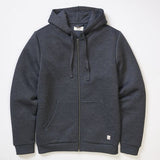 Corbet Quilted Zip Hoodie (Black Heather)