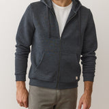 Corbet Quilted Zip Hoodie (Black Heather)