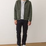 Corbet Quilted Zip Hoodie (Olive)