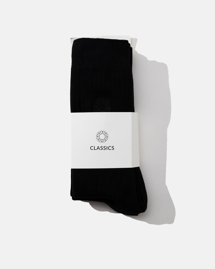Classic 3 Pack Socks (Black)