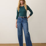 Lexi Rib Sun-In Long sleeve Tee (Emerald)