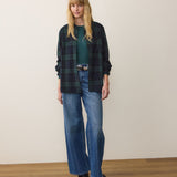 Jane Relaxed Cotton Shirt (Evergreen Plaid)