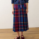 Gia Wool Midi Skirt (Multi Plaid)