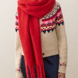 Brushed Scarf (Cherry Red)