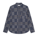 Kent Patchwork Shirt (Dark Navy)