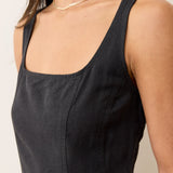 Denisse Hemp MIni Dress (Black)