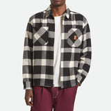 Union Full Zip Flannel (Off White/Black)