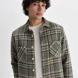 Whiting Overshirt Wool Blend Check (Green)