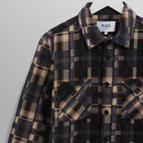 Whiting Overshirt Glitch Check (Natural/Navy)