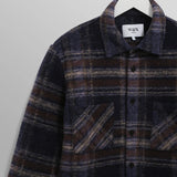 Whiting Overshirt Wool Blend Check (Navy)