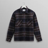 Whiting Overshirt Wool Blend Check (Navy)