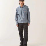Trademark Shirt (Blue Chambray Micro Stripe)