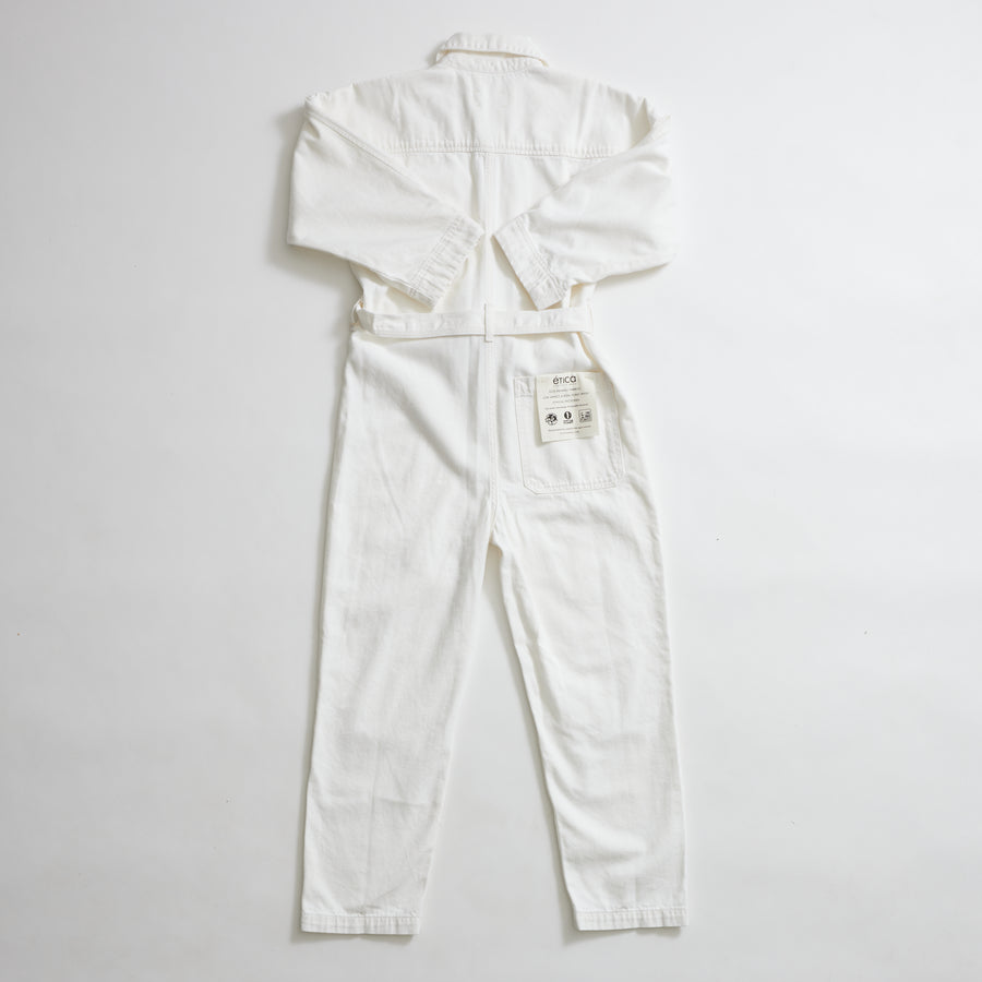 Zeta Carpenter Jumpsuit (Vintage White)