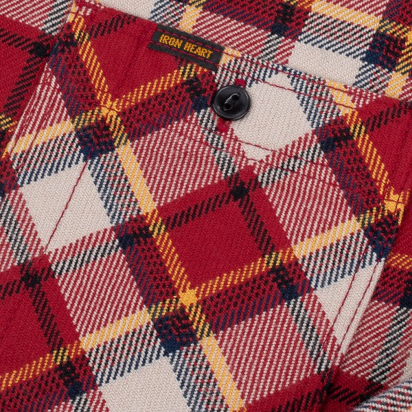 Ultra Heavy Flannel Classic Check Work Shirt (Red IHSH-334)