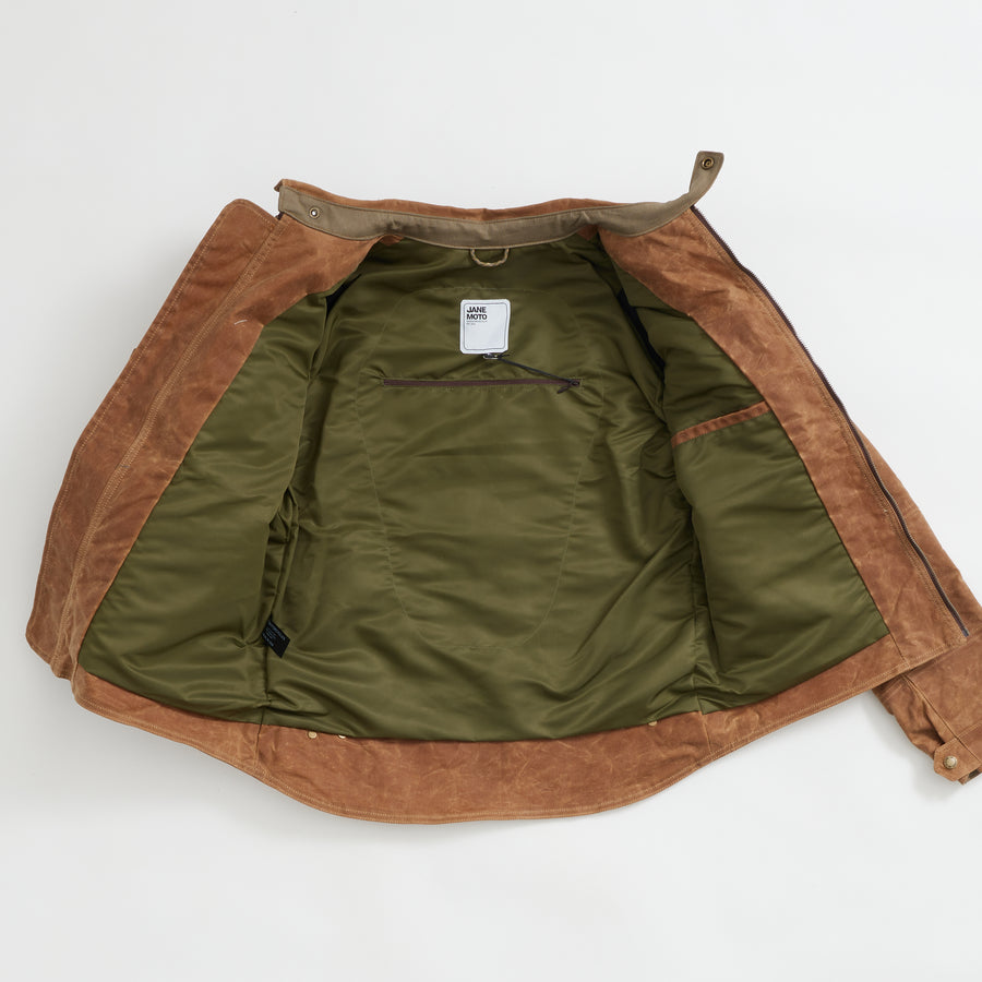 The Driggs Waxed Canvas Field Tan Riding Jacket