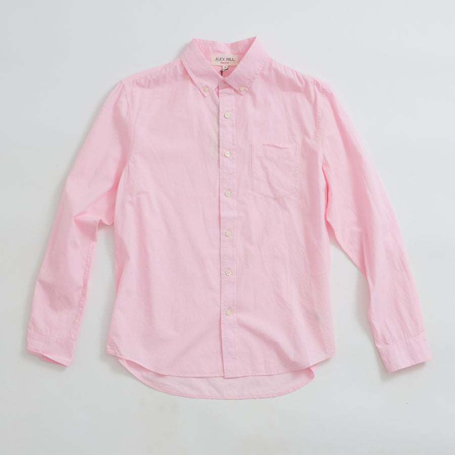 Mill Shirt in End on End (Pink)