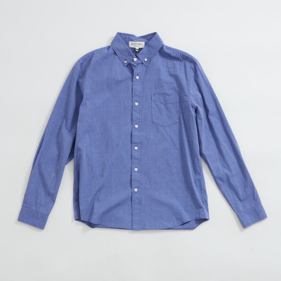 Mill Shirt in End on End (Blue)