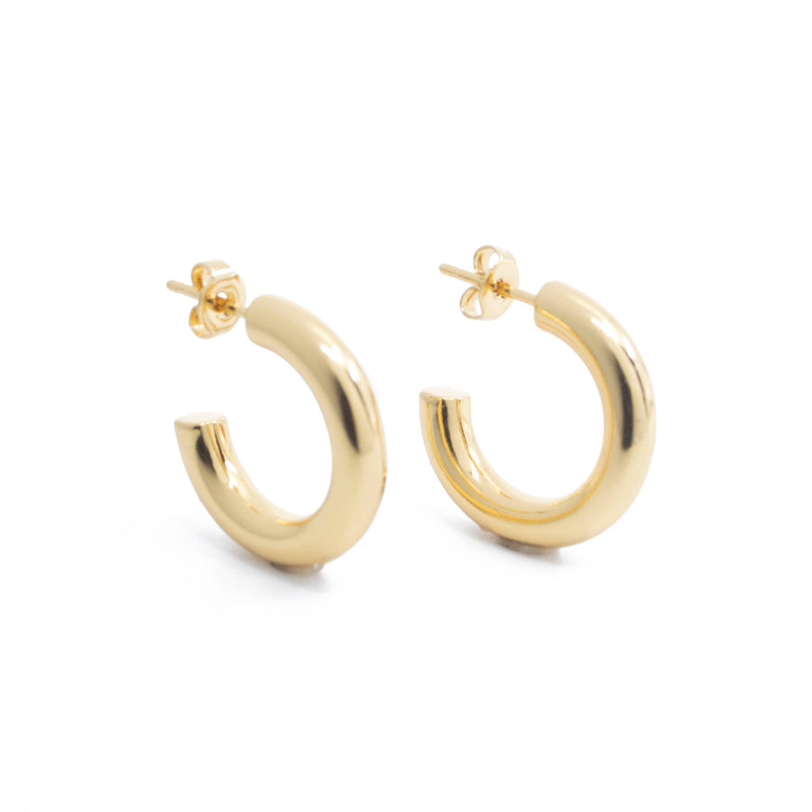 Amelia Chunky Hoops in Gold - Earrings