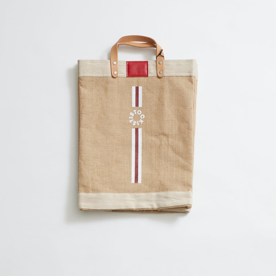 Stripe Monogram Market Bag
