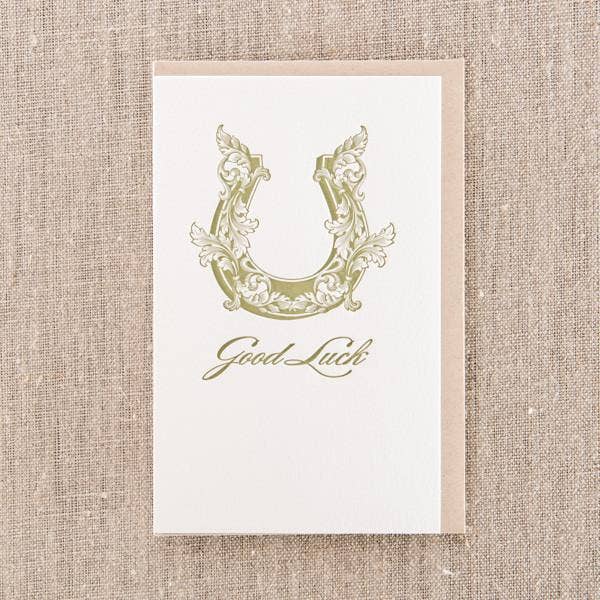 Good Luck Horseshoe Greeting Card
