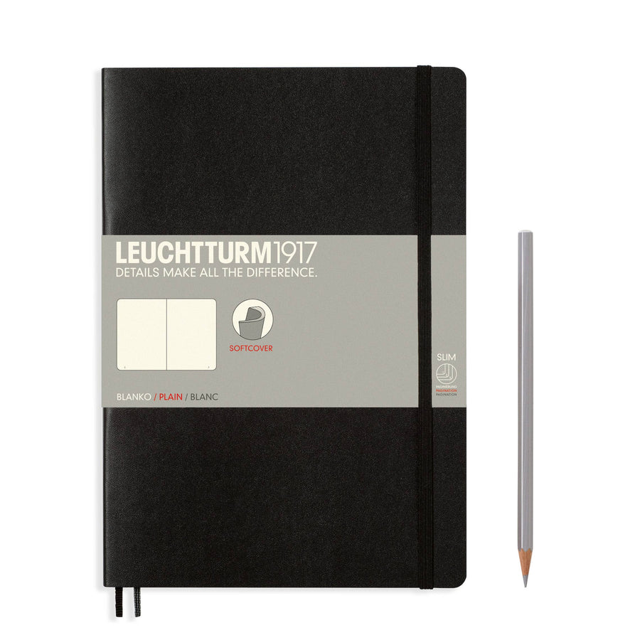 Notebook Composition (B5: Plain / Softcover / Black)