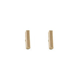 Small Bar Stud Earrings in Gold