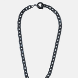 9mm Black Steel Chain Necklace