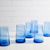 Moroccan Cone Glassware Large - Blue