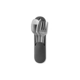 Porter Reusable Utensils Set in Silicone Carry Case: Charcoal