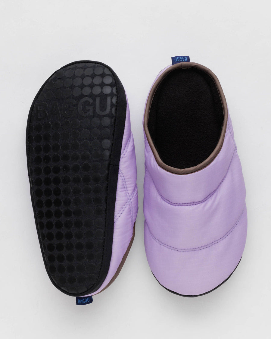 Puffy Slippers (Dusty Lilac Block)