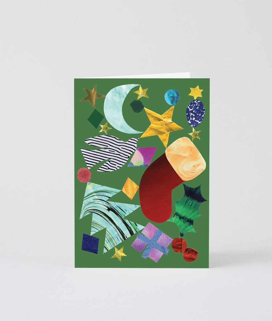 'Abstract Christmas' Embossed Holiday Greeting Card