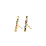 Rainbow Brite Stud Earrings in Gold