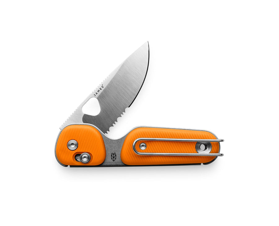 The Redstone (Tangerine/Stainless/PP/Serrated)