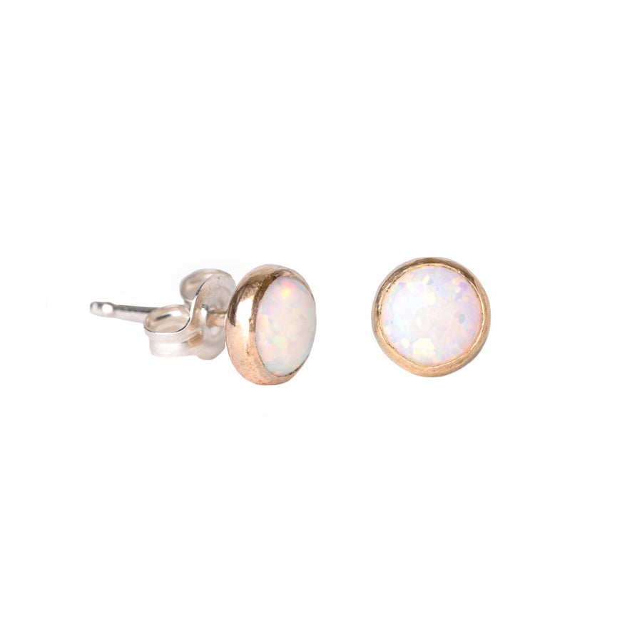 Opal Medium Size Stud Earrings