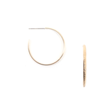 Textured Lines Hoop Earrings Gold Filled Earring: Sterling Silver