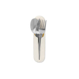 Porter Reusable Utensils Set in Silicone Carry Case: Cream