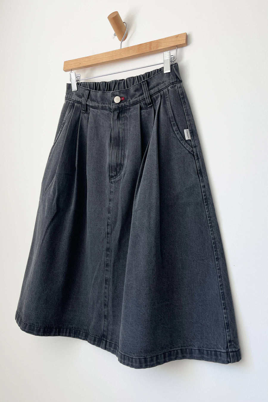 Farm Girl Skirt (Black Denim)