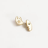 Fiona Stud Earrings (Cream/14K Gold Plated)