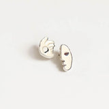 Fiona Stud Earrings (Cream/Sterling Silver)